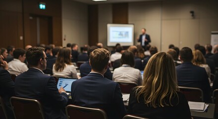 Audience Listening to Speaker in Conference Hall