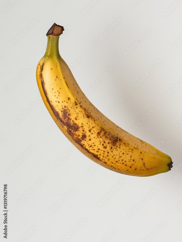 Poster Minimalist presentation of a ripe banana on a pastel background with soft lighting and balanced composition
