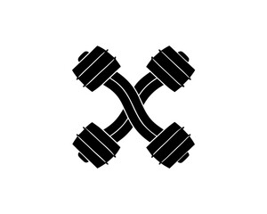 creative details barbells icon vector Illustration