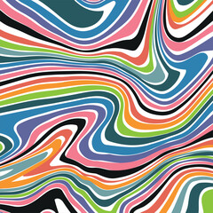 Waves lines pattern. psychedelic illustration waves marbling, Wavy Swirl Seamless pattern.	
