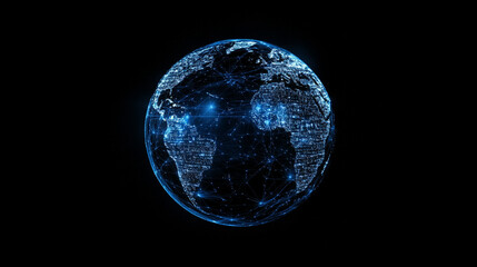 earth futuristic Planet Earth with glowing energy lines and futuristic transportation systems Earth in Space Illustration