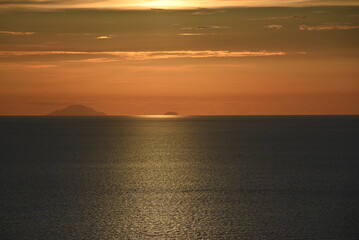 sunset over the sea