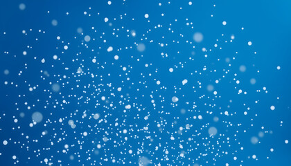 Fototapeta premium snow falling on a blue background with white snowflakes , with white tonespng