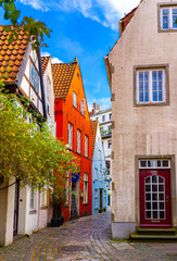Schnoor district, Schnoorviertel in Bremen, Germany.
