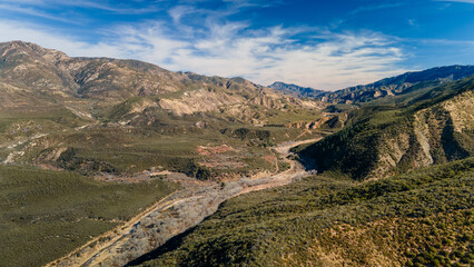 Aerial View of Sespe Wilderness, California, USA