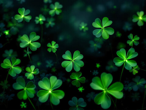 Clovers, green, nature, leaves, four-leaf, lucky, meadow, plants, grass, field, botanical, growth, vibrant, fresh, lush, verdant, natural, outdoors, flora, foliage, greenery, vegetation, herbs, wildfl
