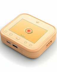 Obraz premium Compact portable device with screen, buttons, and ports. Ideal for travel or home use