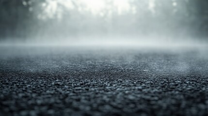 Creative blurry outdoor asphalt background with mist.