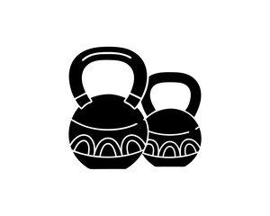 creative details kettlebells icon vector Illustration