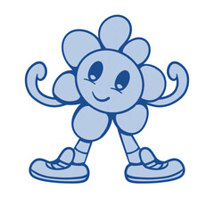 vintage cartoon with interesting sunflower shape