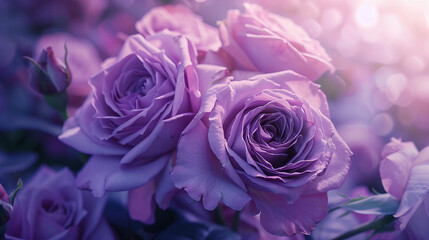 Vibrant Violet Roses: Blending Complementary Colors for Visual Impact