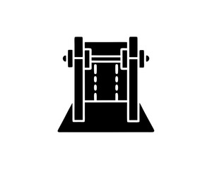 creative details power rack icon vector Illustration
