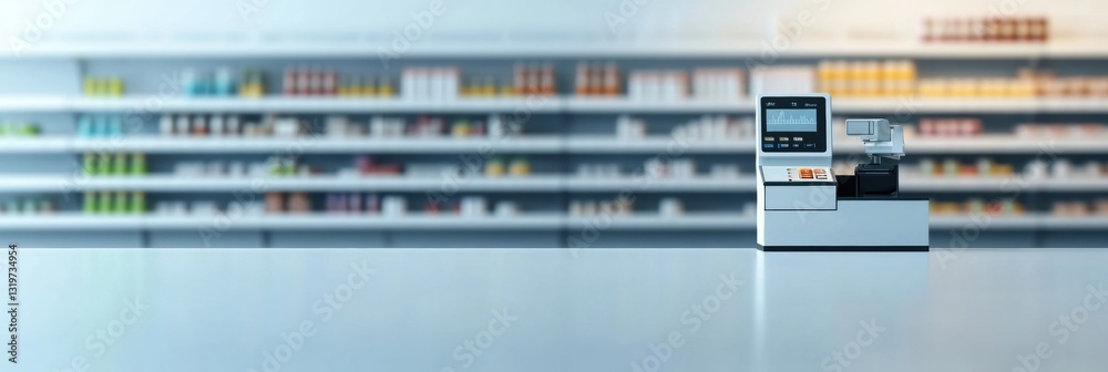 Poster smart cashier automates checkout process in modern supermarket effectively enhancing shopping experi