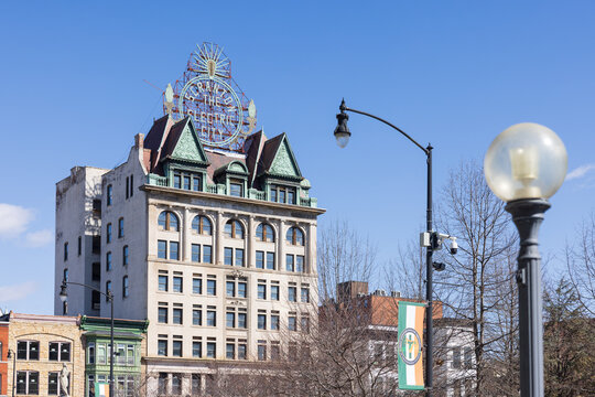 Scranton, PA - March 8, 2025: The Scranton Electric Building, a notable landmark.