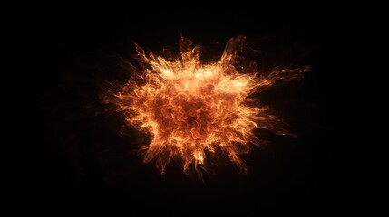 Obraz premium Fire Background. Fire isolated on black.