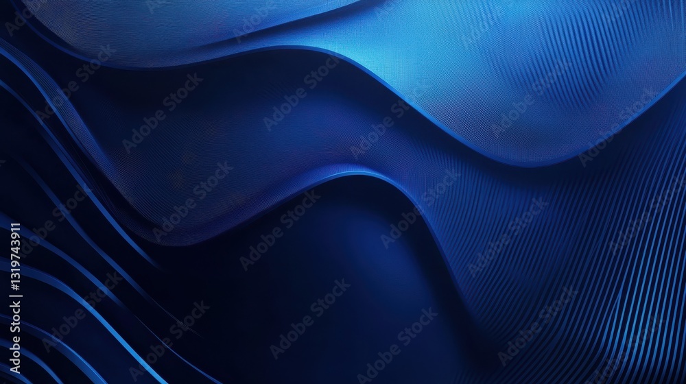 Wall mural blue virtual technology background with lines and grids