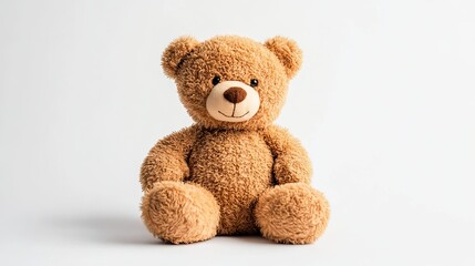 Obraz premium Adorable Teddy Bear on White Background 