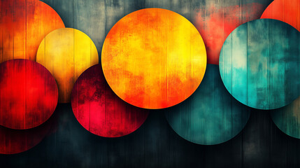 Abstract geometric pattern in vibrant summer hues 8