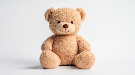 Obraz premium Brown Teddy Bear on White Background 