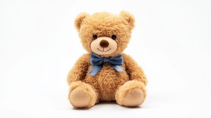 Obraz premium Cute Teddy Bear Plush Toy on White Background 