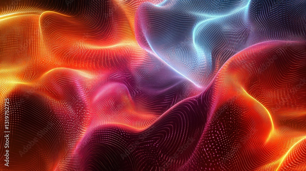 Poster big data flow technology and science vector background, tech abstraction with lines electronics and 
