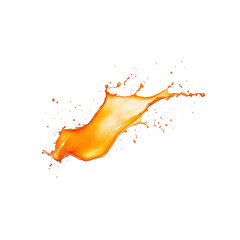Vibrant hot orange sauce splashes against a clear background, showcasing dynamic movement and bright color intensity.
