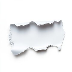Obraz premium Torn white paper with jagged edges on clean bg
