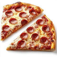 Delicious pepperoni pizza slices with melted cheese topping