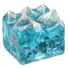 Obraz premium Ultra-realistic ice cube designed for creative projects