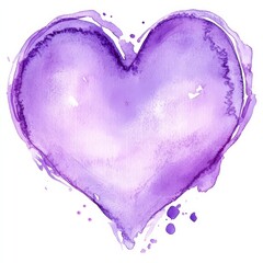 Light violet heart watercolor illustration captures emotion