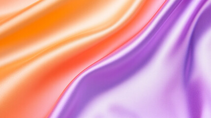 Obraz premium Vibrant Satin Fabric in Orange and Purple