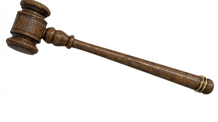Wooden gavel as a symbol of justice and law