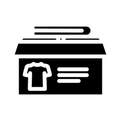 hand me down thrift driven fashion glyph icon vector illustration