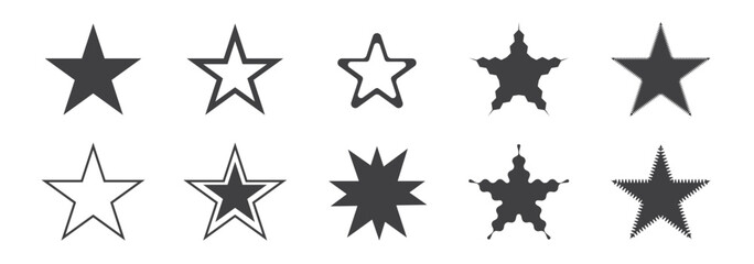 Set of line Microphone icons. Different variant podcast microphone. Karaoke mic web and mobile app icon. Voice, recording Studio Symbol collection. Logo template for many purpose. Vector illustration
