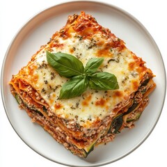 Zucchini lasagna with cheese and veggies