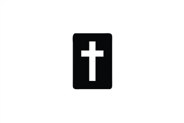 Obraz premium Simple vector illustration of a cross symbol on white background