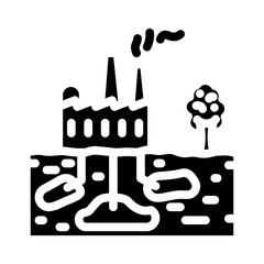 sequestration carbon glyph icon vector illustration