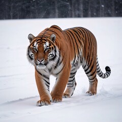 Obraz premium tiger in snow