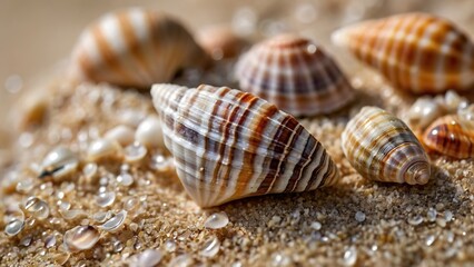 Beach Scene with Seashells