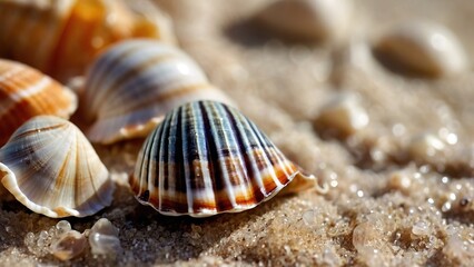 Beach Scene with Seashells