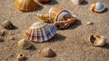 Beach Scene with Seashells