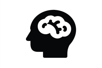 Brain vector illustration showing creative thinking concepts