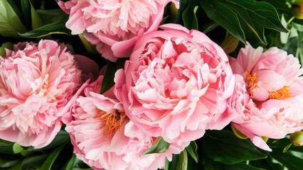 Fototapeta premium Pink peony flowers 
