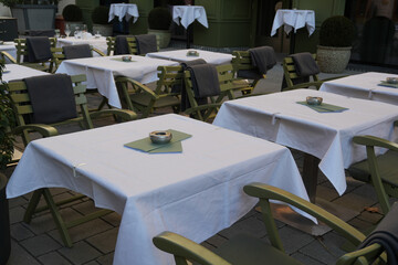 tables in restaurant