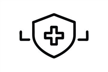 Obraz premium Modern vector illustration of a medical shield symbol design