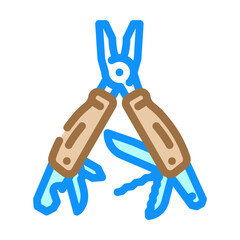 multi tool titanium color icon vector illustration