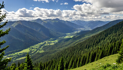 Fototapeta premium le paysage montagneux