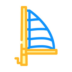 sails full sailing sport color icon vector illustration