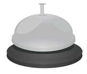 Metallic hotel bell. vector illustration