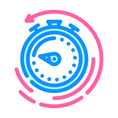 recovery timer clock wellness color icon vector illustration